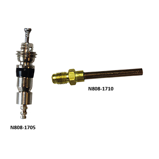 N808-1710 Schräderventiel 1/4" CO2 compleet met soldeerpijpje