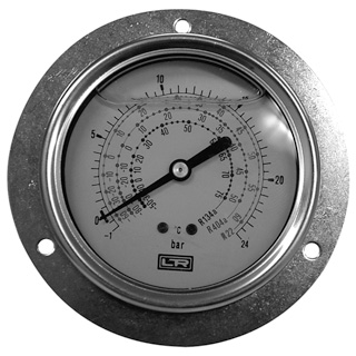 N801-1001 ZF 63G-OA R134A-R404A-R407C opbouwmanometer