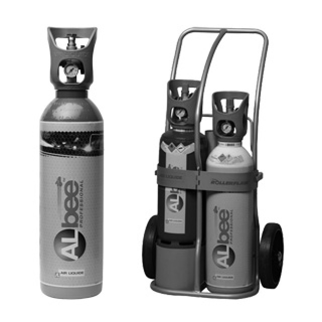 N864-2044 Albee 163062 Lasset 5m slang Flame DUO excl. trolley en fles