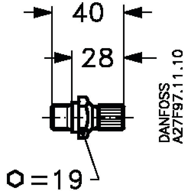 N406-2570 Danfoss Manometer aansluiting | 1/4"  Flare