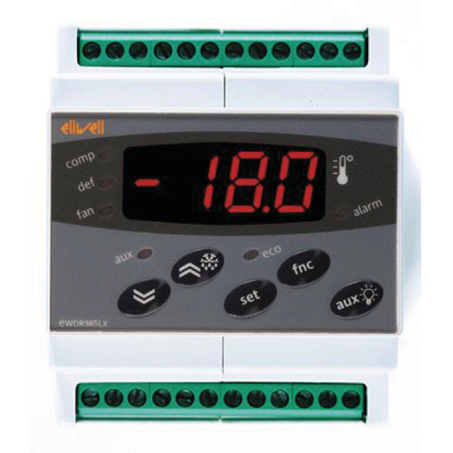 N498-3070 Eliwell EWDR 985 DR34CL0TCD700 | Sensoren: 3: NTC/PTC | Bereik: -30 tot 85°C | 230V
