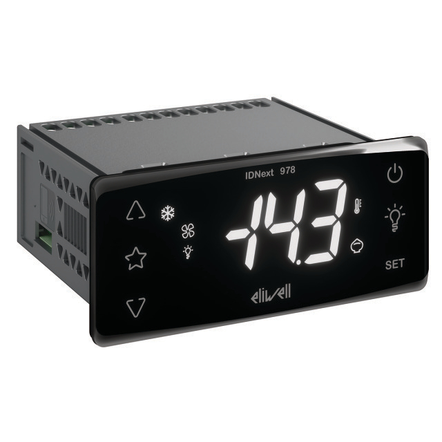 N498-5722 Eliwell IDNext 978 P/B | Sensoren: 2: NTC/PTC/Pt1004 | Functies: Easy Map, Real Time Clock, Variable Speed Compressor | Bereik: -30 tot 85°C | 230V