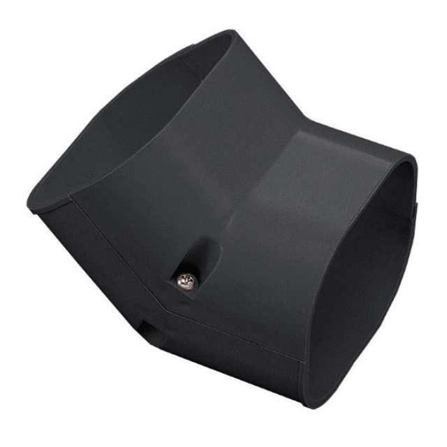 N741-1120 Inaba Denko SCF-140-K | Buitenbocht 45° | Zwart