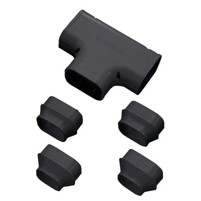 N741-1122 Inaba Denko ST-77-K | T-stuk | Zwart