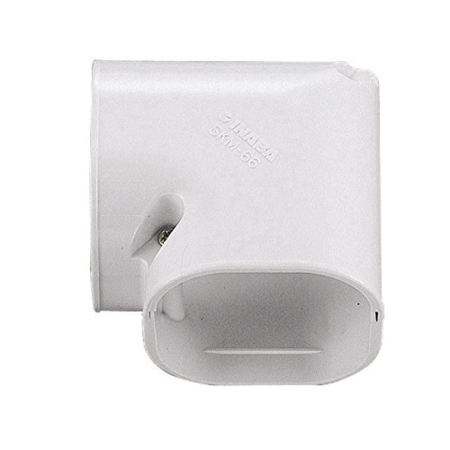 N741-1309 Inaba Denko SKM-77-W | Platte lange bocht 90° | Wit