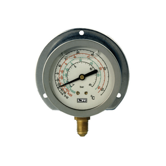 N801-1001 Leithenberger ZF 63G-OA | Opbouw manometer | R134A, R404A, R407C | Bereik -1 tot 9 bar