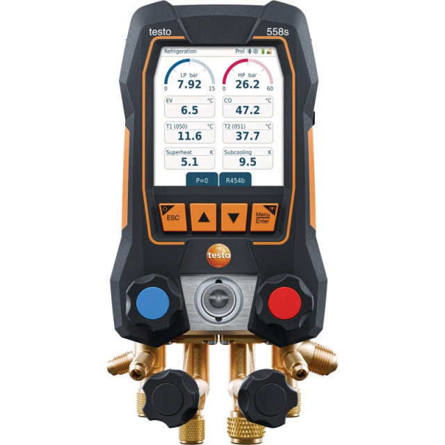 N836-2505 Testo 558s Meterset | incl: App connectie, 2 draadloze temp. voelers, draadloze vacuümsonde en koffer | A1, A2L, A3