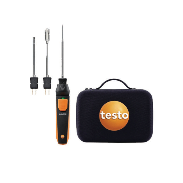 N836-6120 Testo 915i Temperatuur-set - Thermometer met temperatuurvoelers en smartphone / tablet bediening (0563 4915)