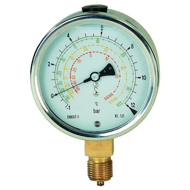 N796-1490 VDH R75/1 | Opbouw manometer | 1/4"  | R290 | Bereik -1 tot 12 bar