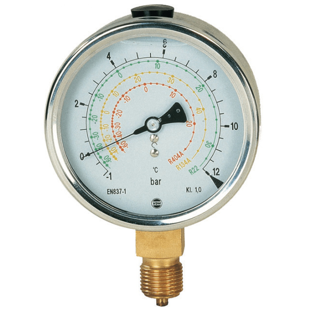 N796-6150 VDH R75/1 | Opbouw manometer | 1/4"  | CO2 | Bereik 0 tot 160 bar