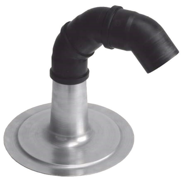 N747-1580 Wooning dakdoorvoer aluminium Ø110 mm incl. 3 bochten