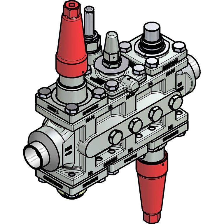 Danfoss ICF 25  vloeistof inspuitingen