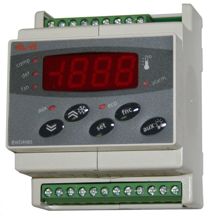N498-3070 Eliwell EWDR 985 DR34CL0TCD700 | Sensoren: 3: NTC/PTC | Bereik: -30 tot 85°C | 230V
