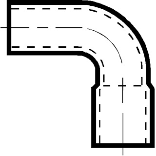 K65 bochten 90&deg; in/uit (inch-maten)