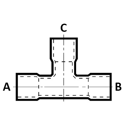 9611 T-stukken (inch-maten)