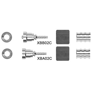 N512-1200 XBA02C 1/4" SAE-wartel+slangpilaar rechte schroefpilaar