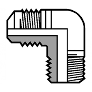 N750-2700 E1-4A uit 1/4" SAE x uit 1/8" NPTF kniestuk verloop