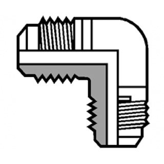 N750-2510 E2-4 uit x uit 1/4" SAE kniestuk