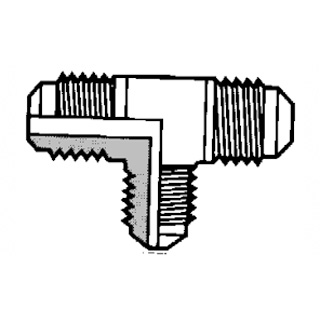 N750-3350 TR2-46 uit 1/4" x uit 1/4" x uit 3/8" SAE t-stuk verloop