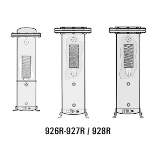 Temprite 900R serie olieafscheiders met
oliereservoir, zonder vlotter